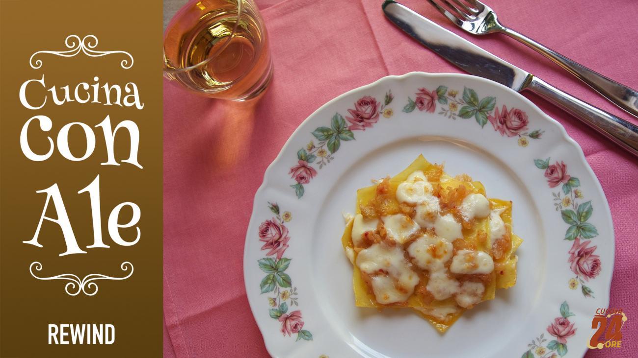 Lasagnetta Scomposta con Cavolo Bianco e Scamorza Affumicata – Primo piatto vegetariano